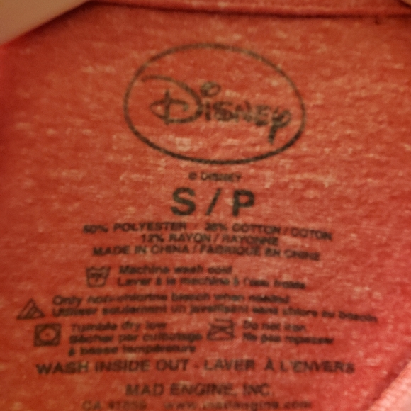 Vintage Disney Micky Mouse tank top salmon colour wide arm, SM - Picture 5 of 5